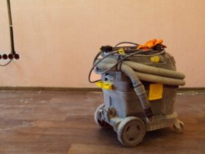 canister vacuum on wood floor - Vacuum Service Canton, OH
